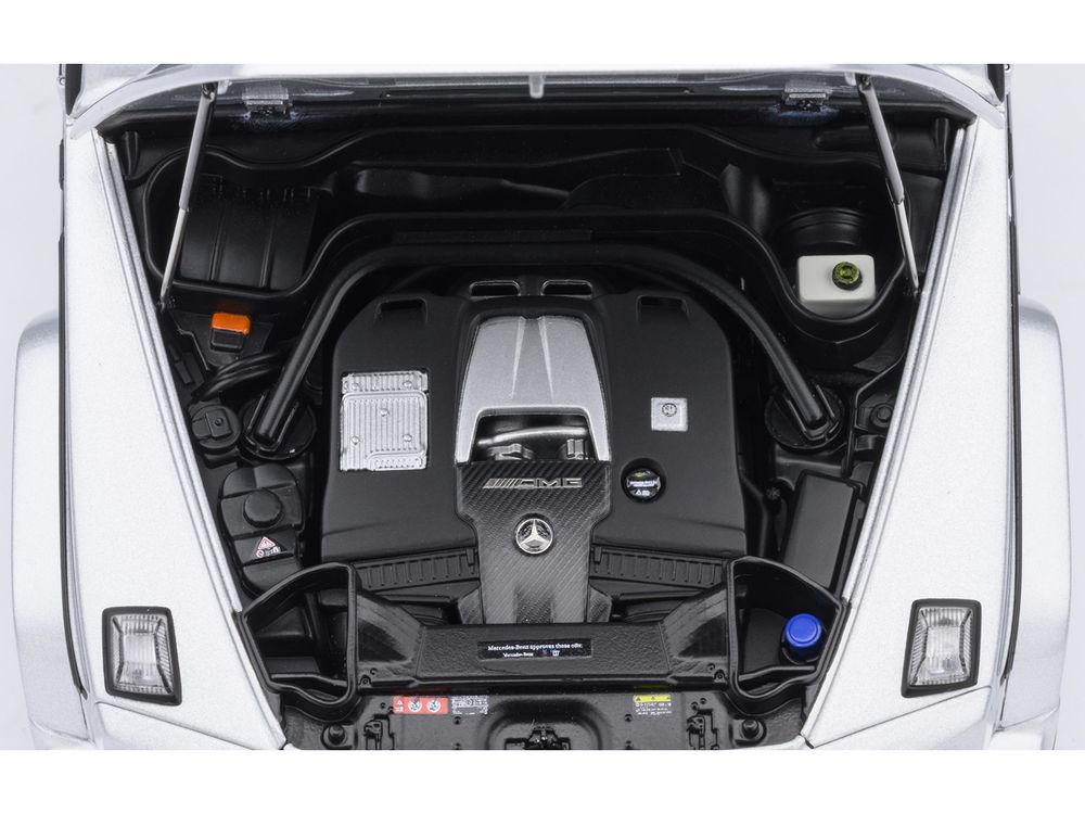 2019 Mercedes-Benz AMG G63 Iridium Silver Metallic 1/18 Model Car by Autoart view 3