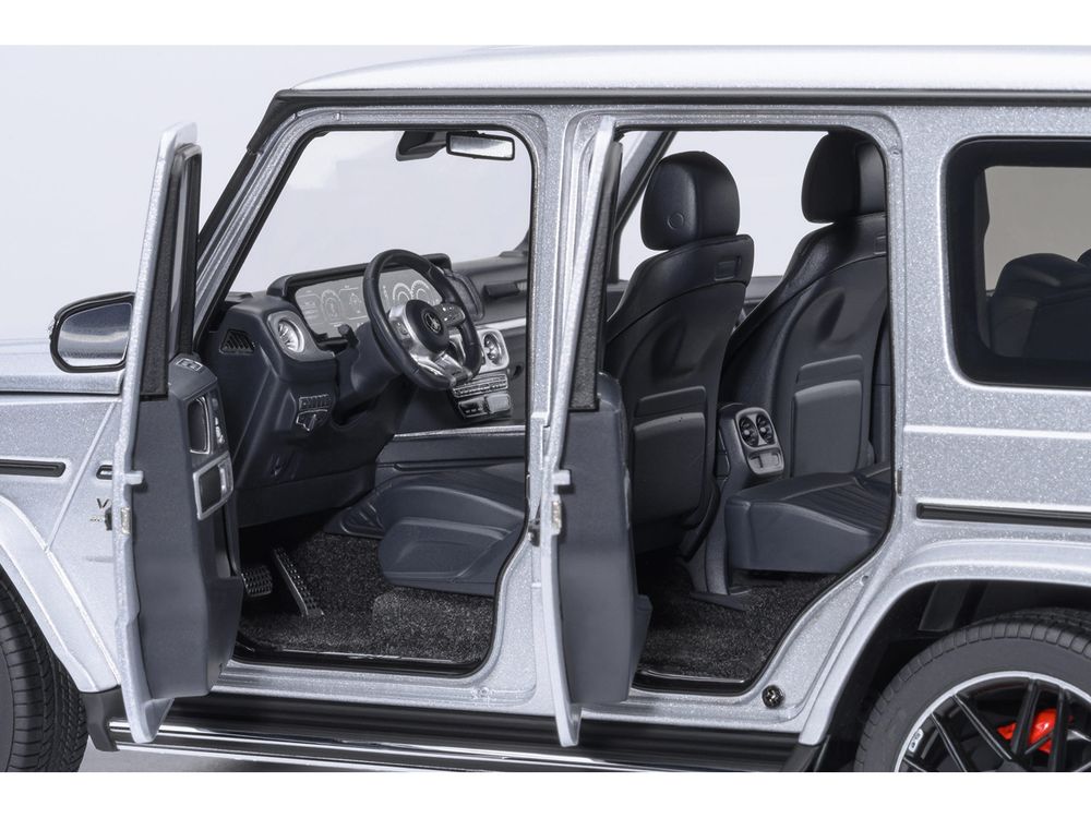 2019 Mercedes-Benz AMG G63 Iridium Silver Metallic 1/18 Model Car by Autoart view 4