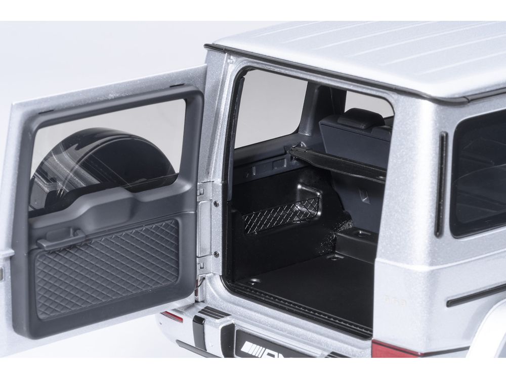2019 Mercedes-Benz AMG G63 Iridium Silver Metallic 1/18 Model Car by Autoart view 5