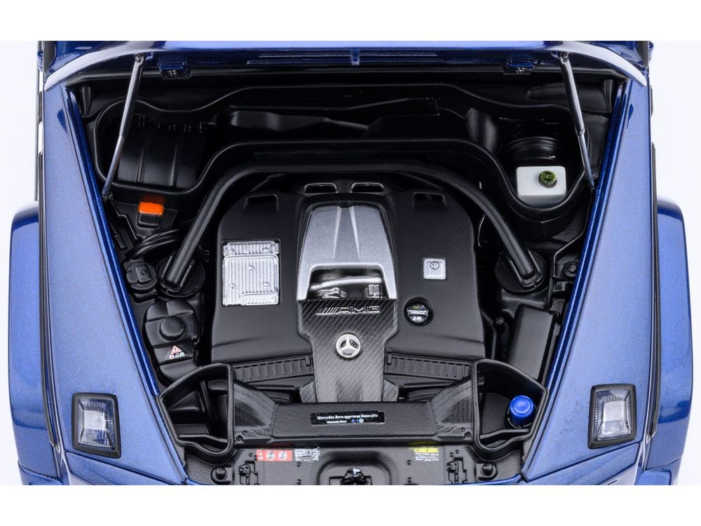 2019 Mercedes-Benz AMG G63 Brilliant Blue Metallic 1/18 Model Car by Autoart view 3