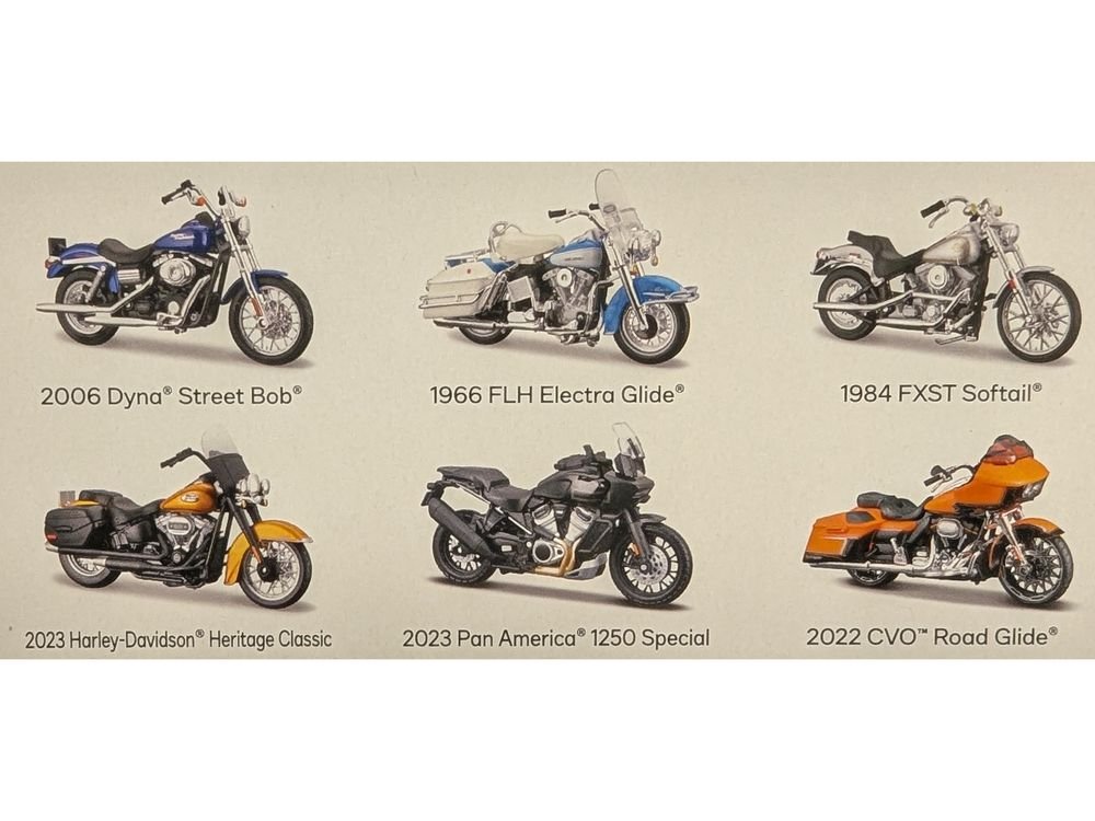 Harley-Davidson Motorcycles 6 piece Set Series 44 1/18 Diecast Models by Maisto view 2