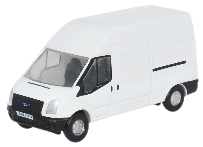 2006 Ford Transit LWB High Roof Van White 1/148 (N) Scale Diecast Model Car by Oxford Diecast view 2