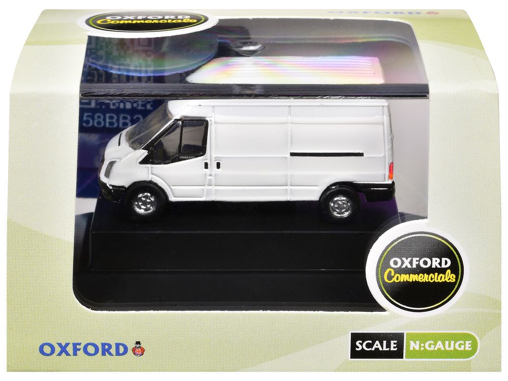 2006 Ford Transit LWB High Roof Van White 1/148 (N) Scale Diecast Model Car by Oxford Diecast view 3