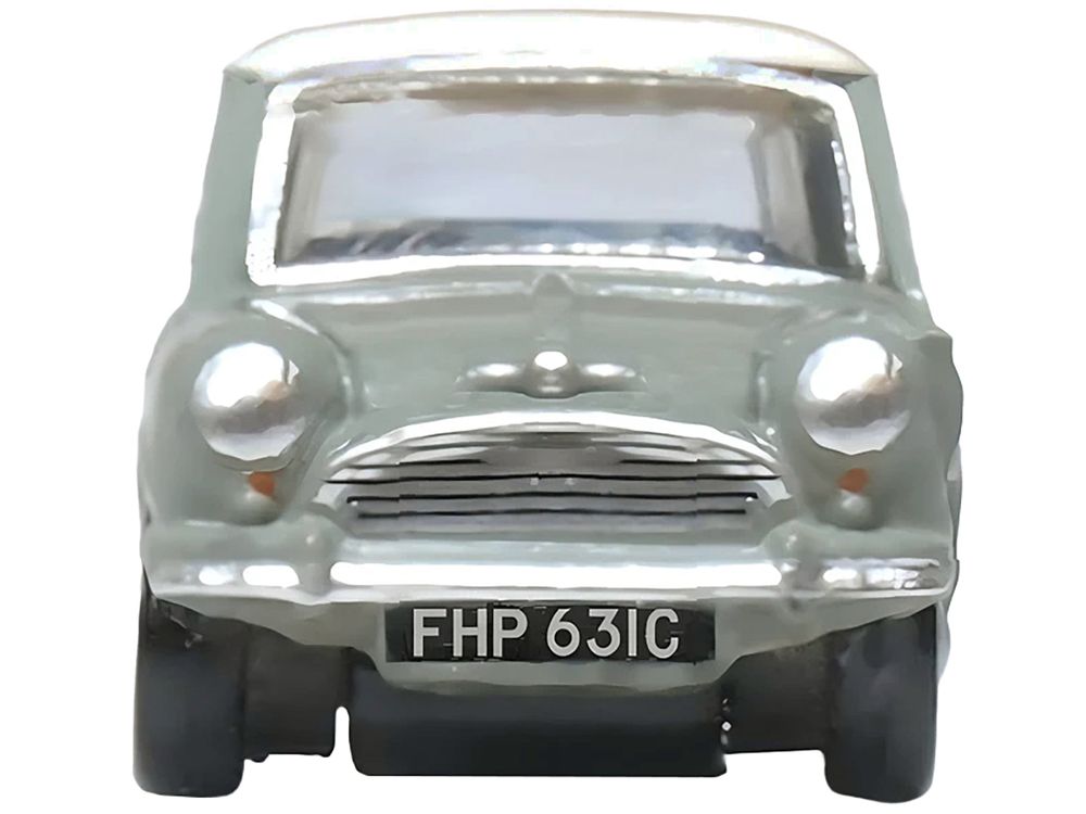Mini Classic Tweed Gray with Cream Top 1/148 (N) Scale Diecast Model Car by Oxford Diecast view 3