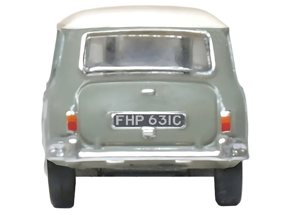 Mini Classic Tweed Gray with Cream Top 1/148 (N) Scale Diecast Model Car by Oxford Diecast view 4