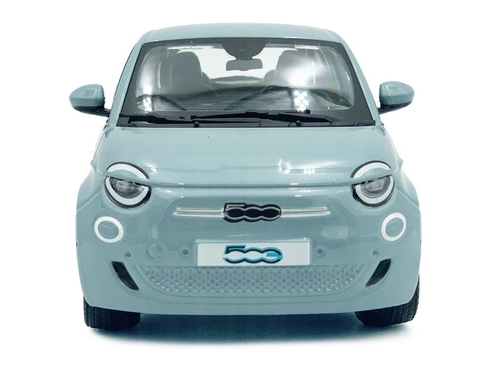 2023 Fiat 500e Light Blue 1/24 Diecast Model Car by Bburago view 5