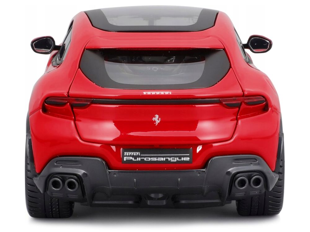 Ferrari Purosangue Red with Sunroof "Race + Play" Series 1/24 Diecast Model Car by Bburago view 4