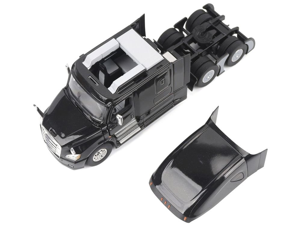Freightliner New Cascadia Sleeper Cab Truck Tractor Black "Transport Series" 1/50 Diecast Model by Diecast Masters view 2