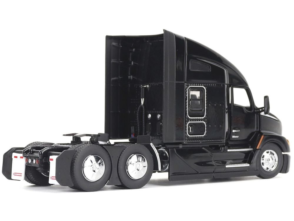 Kenworth T680 76" High Roof Sleeper Cab Truck Tractor Black "Transport Series" 1/50 Diecast Model by Diecast Masters view 5