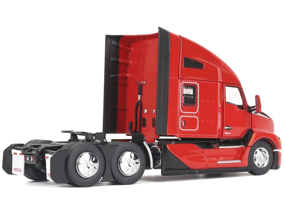 Kenworth T680 76" High Roof Sleeper Cab Truck Tractor Viper Red "Transport Series" 1/50 Diecast Model by Diecast Masters view 3