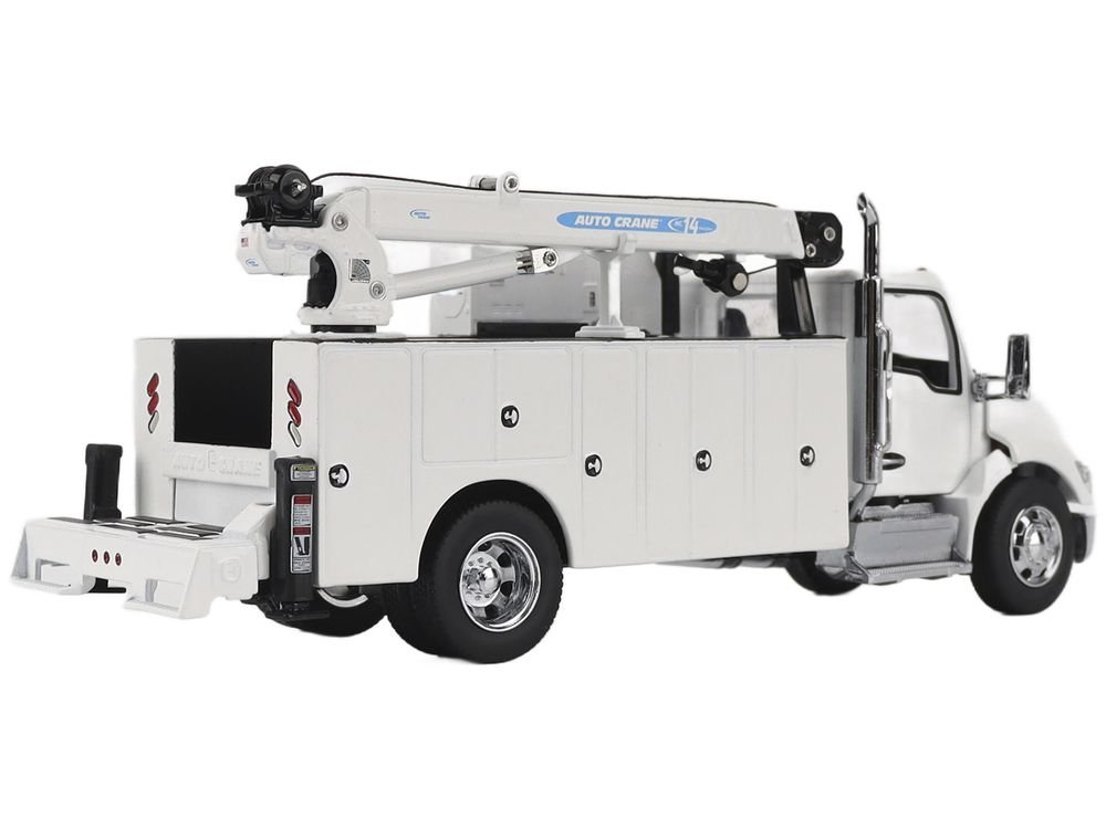 Kenworth T380 Auto-Crane Titan 85-Body HC14-Crane Work Truck with Miller EnPak White "Transport Series" 1/50 Diecast Model by Diecast Masters view 5