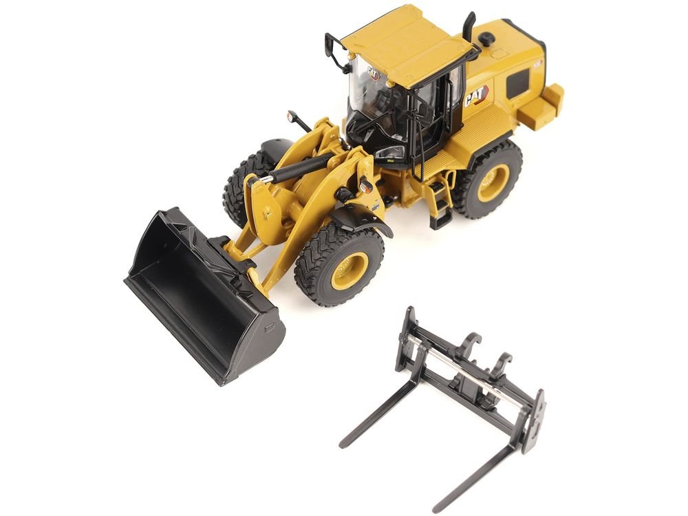 CAT Caterpillar 930 Wheel Loader with Operator Yellow "High Line" Series 1/50 Diecast Model by Diecast Masters view 4