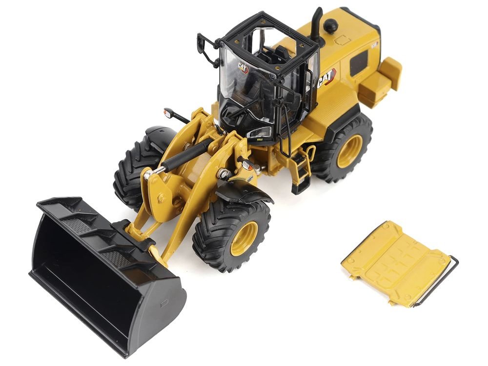 CAT Caterpillar 938 Wheel Loader with Operator Yellow "High Line" Series 1/50 Diecast Model by Diecast Masters view 3