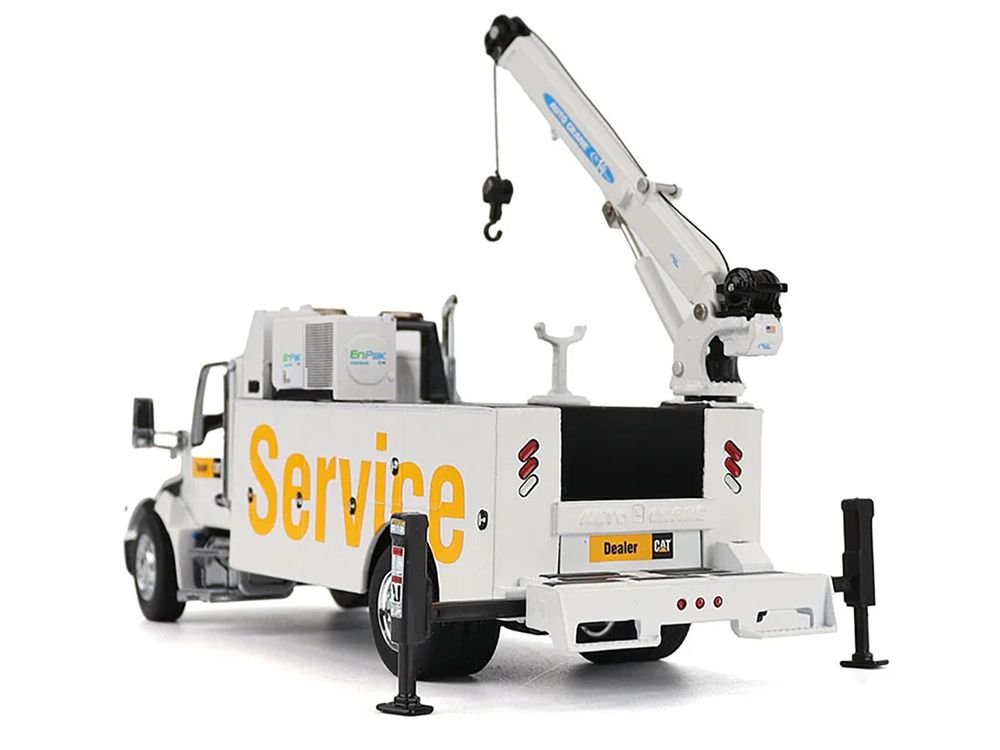 Kenworth T380 Auto-Crane Titan 85 Truck with Miller EnPak White "Transport Series" 1/50 Diecast Model by Diecast Masters view 5