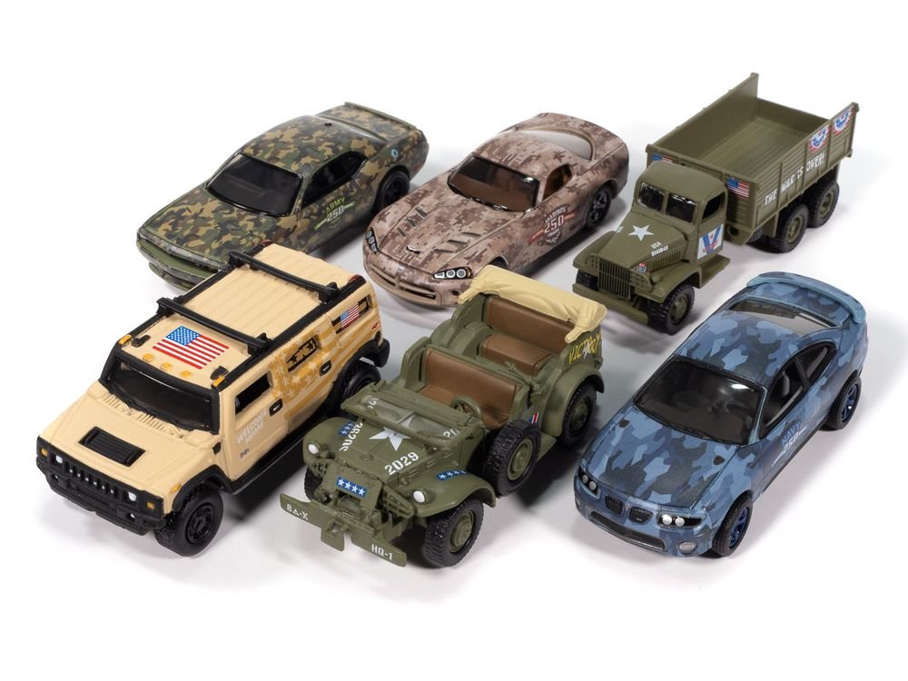 "Military" Set A of 6 pieces 2025 Release 1 Limited Edition Diecast Models by Johnny Lightning view 2
