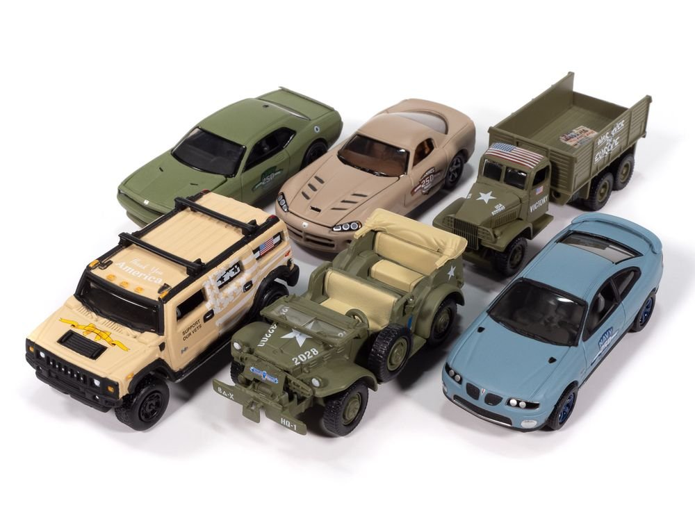 "Military" Set B of 6 pieces 2025 Release 1 Limited Edition Diecast Models by Johnny Lightning view 2