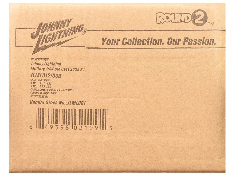 "Military" Set B of 6 pieces 2025 Release 1 Limited Edition Diecast Models by Johnny Lightning view 3