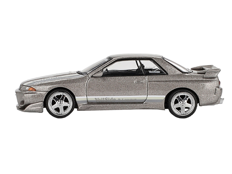 Nissan Skyline GT-R (R32) RHD (Right Hand Drive) "Veilside Combat C-I" Gray Metallic Limited Edition 1/64 Diecast Model Car by Mini GT view 2