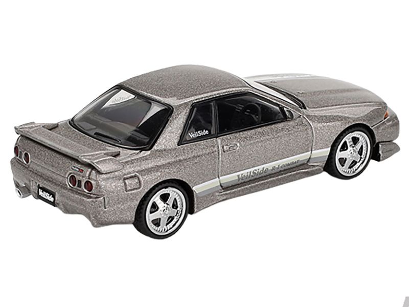 Nissan Skyline GT-R (R32) RHD (Right Hand Drive) "Veilside Combat C-I" Gray Metallic Limited Edition 1/64 Diecast Model Car by Mini GT view 3