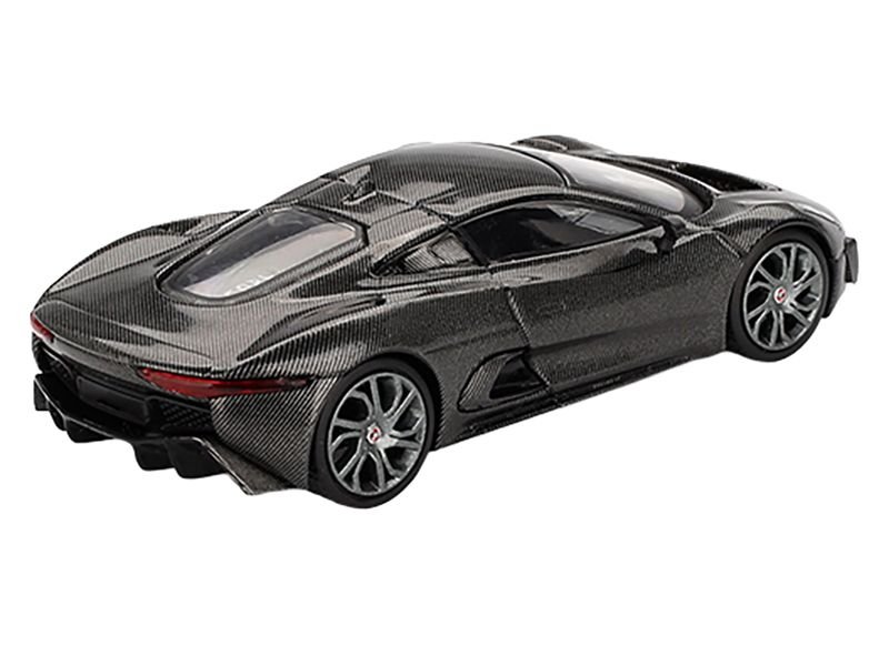 Jaguar C-X75 "Test Car" Black Carbon Limited Edition 1/64 Diecast Model Car by Mini GT view 3