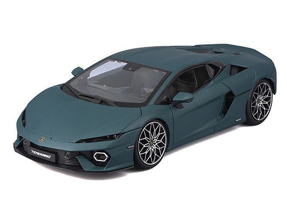 Lamborghini Temerario Matt Blue Metallic 1/18 Diecast Model Car by Bburago view 2