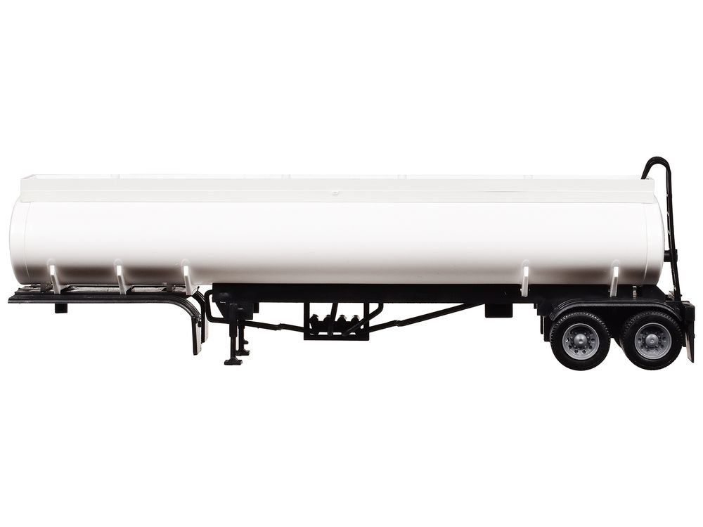 Elliptical Tanker Trailer White 1/87 (HO) Plastic Model by Promotex view 2