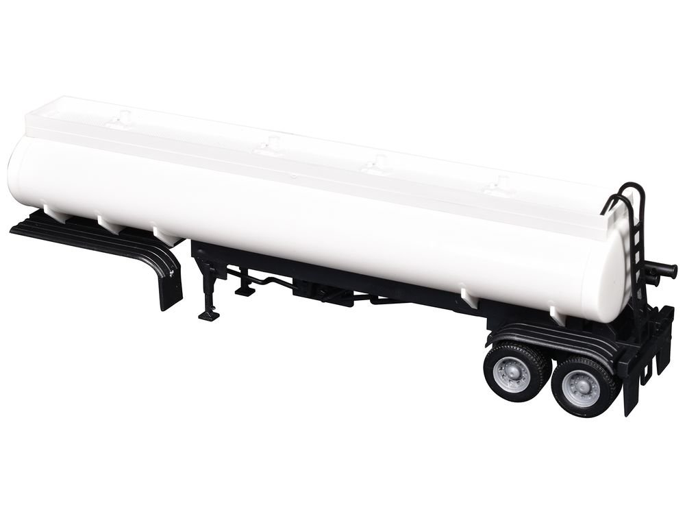 Elliptical Tanker Trailer White 1/87 (HO) Plastic Model by Promotex view 3