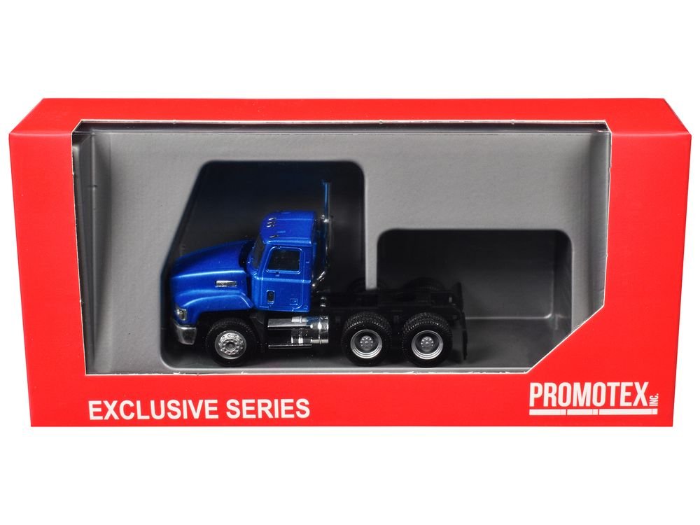 Mack 603 Short Day Cab Blue Metallic 1/87 (HO) Plastic Model Car by Promotex view 3