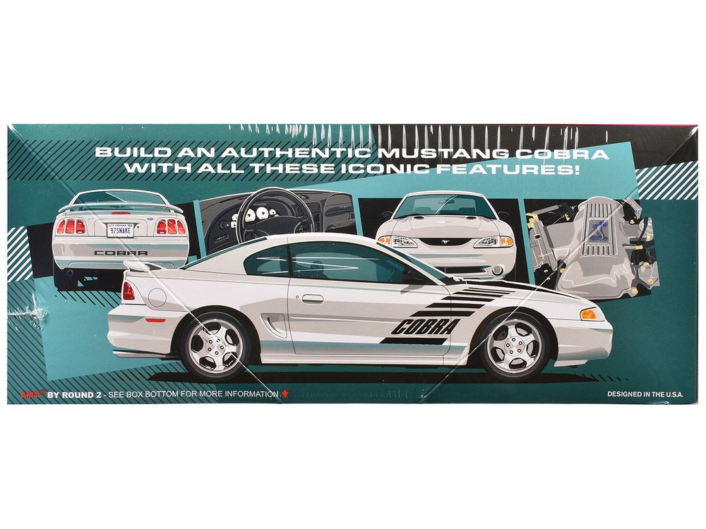 Skill 2 Model Kit 1997 Ford Mustang Cobra 1/25 Scale Model by AMT view 2
