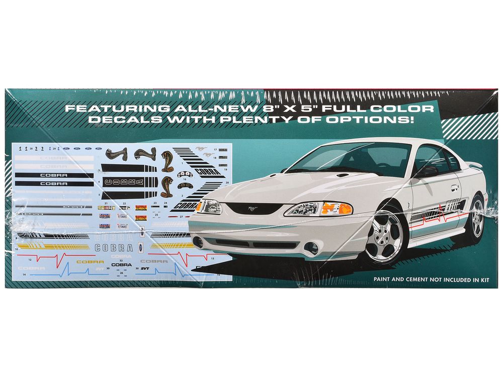 Skill 2 Model Kit 1997 Ford Mustang Cobra 1/25 Scale Model by AMT view 3