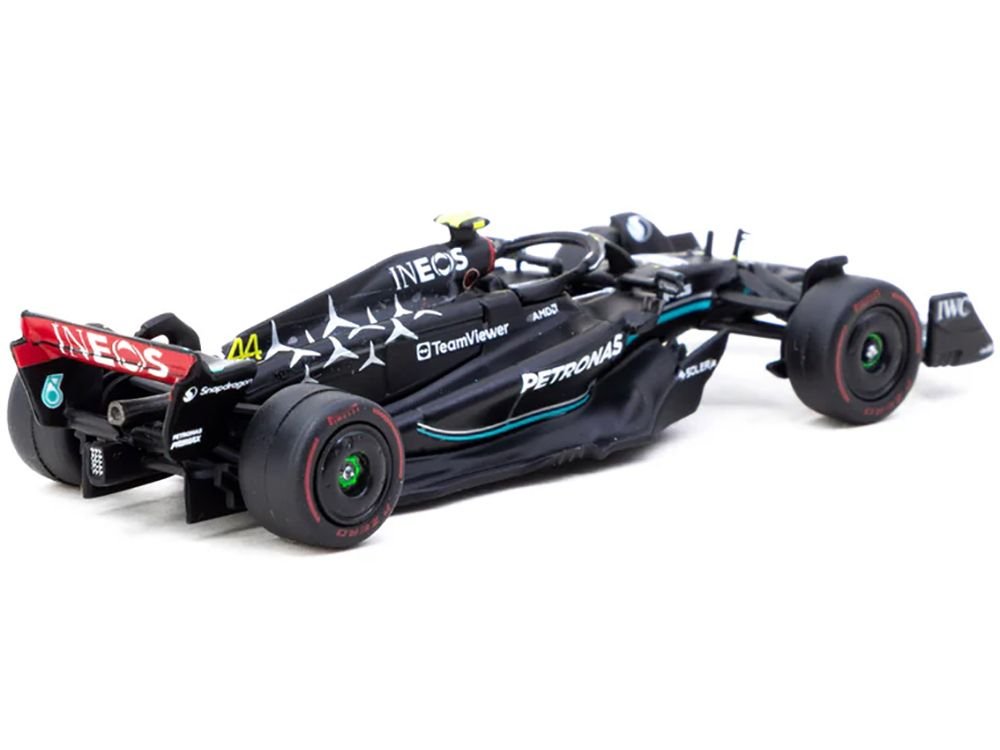 Mercedes-AMG F1 W14 E Performance #44 Lewis Hamilton Pole Position Formula One F1 "Hungarian GP" (2023) "Global64" Series 1/64 Diecast Model Car by Tarmac Works view 2