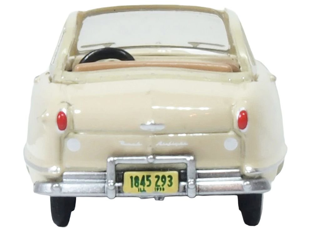 1950 Nash Rambler Custom Landau Convertible (Open) Champagne Ivory 1/87 (HO) Scale Diecast Model Car by Oxford Diecast view 4