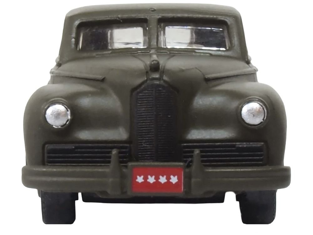 1942 Packard Clipper Touring Sedan "US Army Staff Car" Olive Drab 1/87 (HO) Scale Diecast Model Car by Oxford Diecast view 4