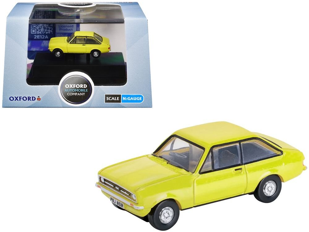 Ford Escort Mk2 RHD (Right Hand Drive) Signal Yellow 1/148 (N) Scale Diecast Model Car by Oxford Diecast