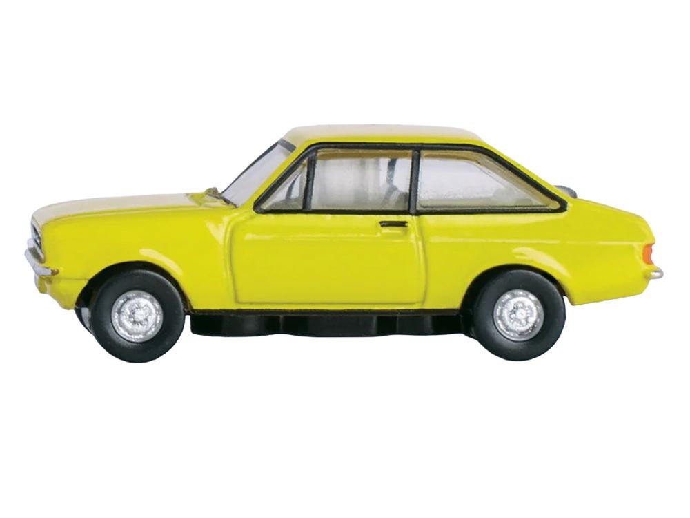Ford Escort Mk2 RHD (Right Hand Drive) Signal Yellow 1/148 (N) Scale Diecast Model Car by Oxford Diecast view 2