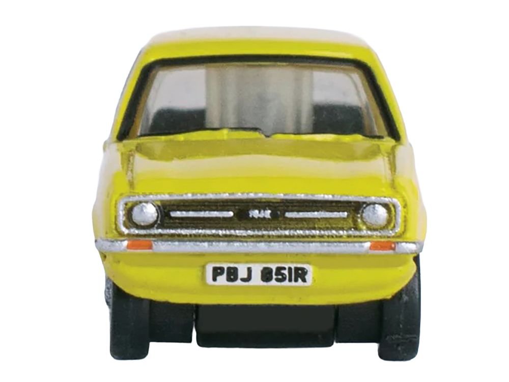 Ford Escort Mk2 RHD (Right Hand Drive) Signal Yellow 1/148 (N) Scale Diecast Model Car by Oxford Diecast view 4