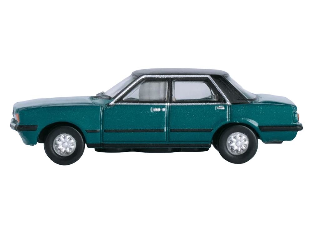 Ford Cortina Mk5 RHD (Right Hand Drive) Cosmos Blue Metallic with Black Top 1/148 (N) Scale Diecast Model Car by Oxford Diecast view 2