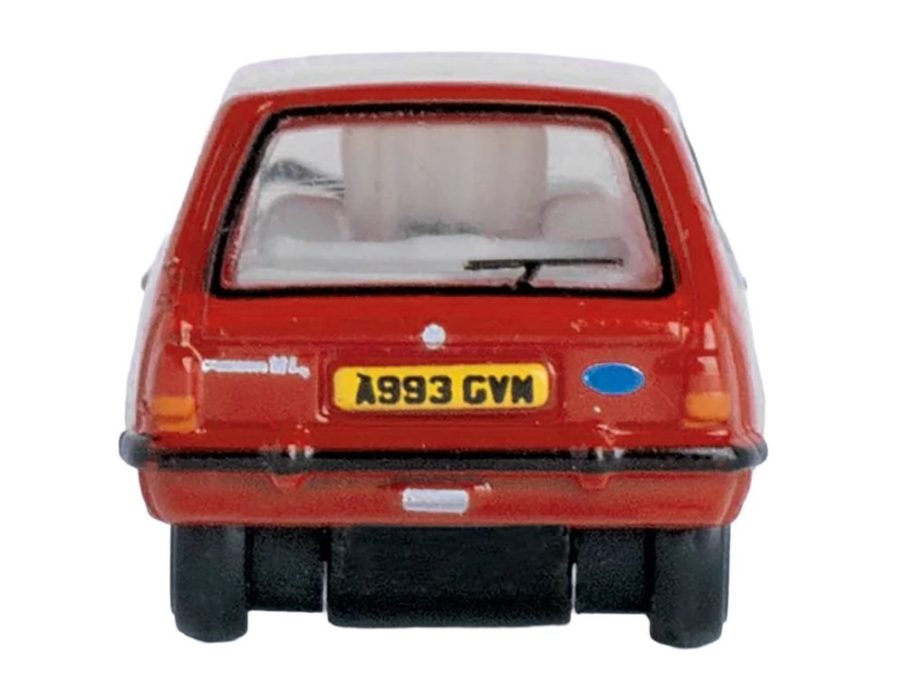 Ford Fiesta Mk1 RHD (Right Hand Drive) Venetian Red 1/148 (N) Scale Diecast Model Car by Oxford Diecast view 4