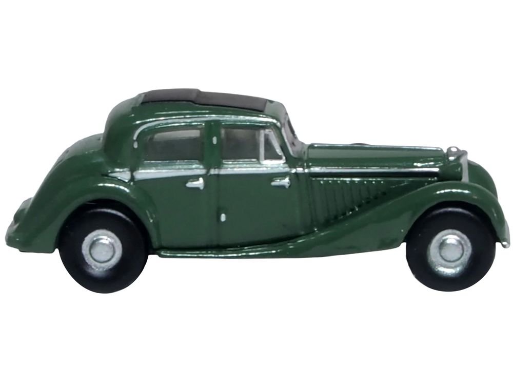 Jaguar SS RHD (Right Hand Drive) Suede Green with Black Top 1/148 (N) Scale Diecast Model Car by Oxford Diecast view 3