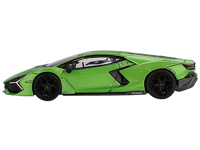 Lamborghini Revuelto Verde Selvans Green Metallic Limited Edition 1/64 Diecast Model Car by Mini GT view 2