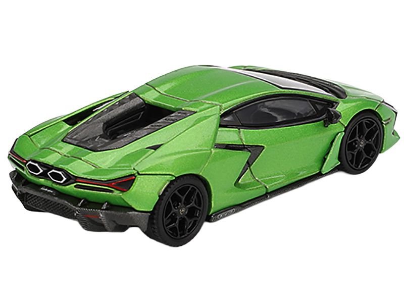 Lamborghini Revuelto Verde Selvans Green Metallic Limited Edition 1/64 Diecast Model Car by Mini GT view 3