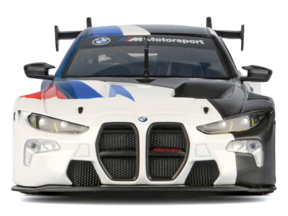 BMW M4 GT3 #1 White with Black Blue and Red Graphics "GT Racing" Series 1/24 Diecast Model Car by Motormax view 4
