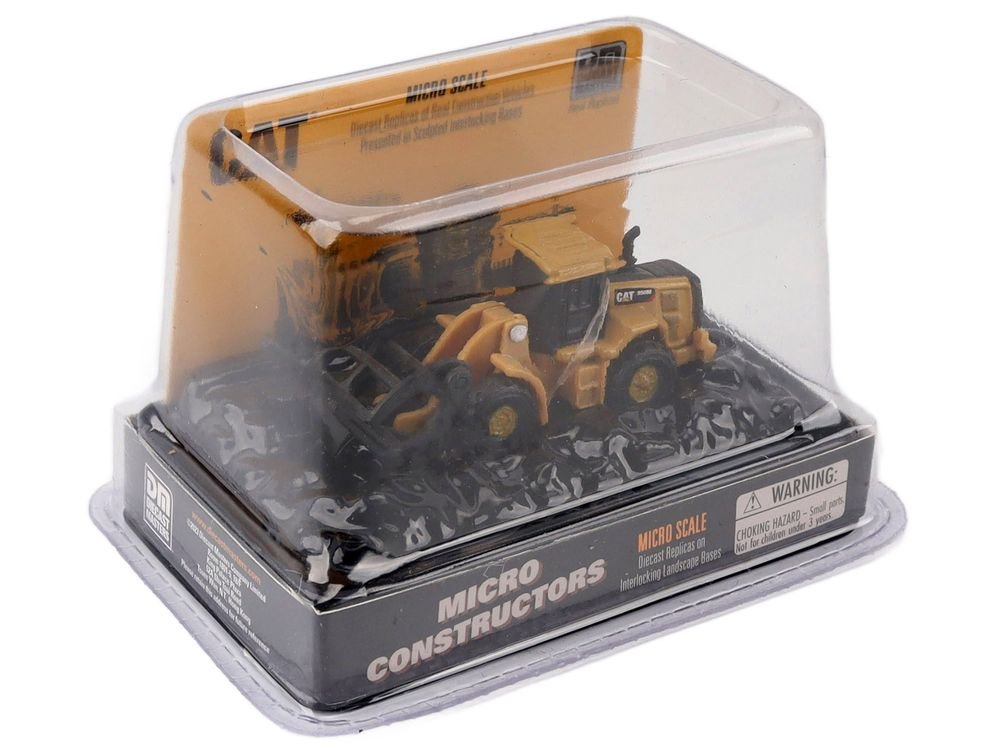 CAT Caterpillar 950M Wheel Loader (Log Fork Version) Yellow "Micro-Constructor" Series Diecast Model by Diecast Masters view 2