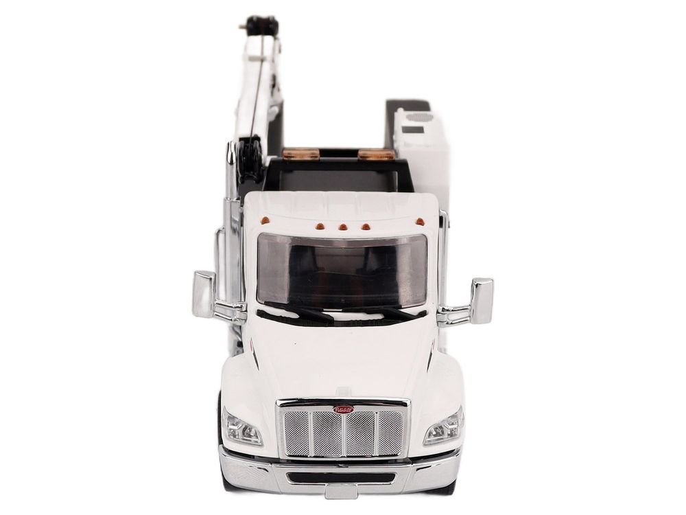 Peterbilt 536 Auto-Crane Titan85-Body HC14-Crane Work Truck with Miller EnPak White "Transport Series" 1/50 Diecast Model by Diecast Masters view 4