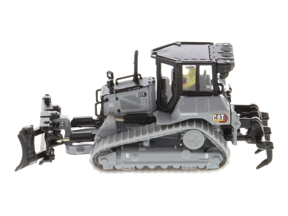 CAT Caterpillar D5 Track-Type Dozer "Centennial" Gray with Operator "High Line Series" 1/87 (HO) Diecast Model by Diecast Masters view 2