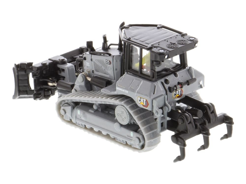 CAT Caterpillar D5 Track-Type Dozer "Centennial" Gray with Operator "High Line Series" 1/87 (HO) Diecast Model by Diecast Masters view 4
