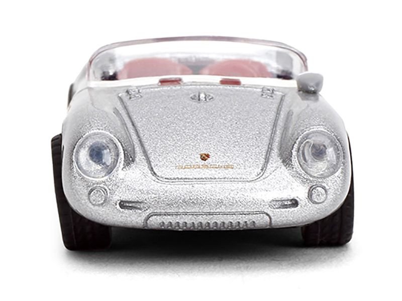1955 Porsche 550 Spyder Silver Metallic with Red Interior "Collection" Series 1/64 Diecast Model Car by Majorette view 4
