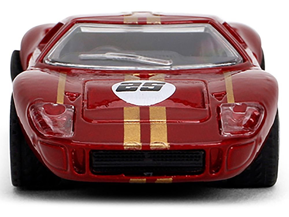 1965 Ford GT40 MK1 #25 Red Metallic with Gold Stripes "Collection" Series 1/64 Diecast Model Car by Majorette view 4
