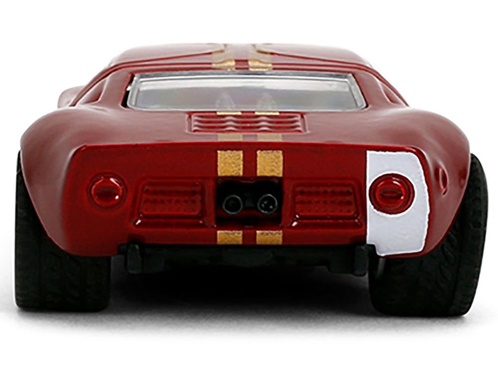 1965 Ford GT40 MK1 #25 Red Metallic with Gold Stripes "Collection" Series 1/64 Diecast Model Car by Majorette view 5