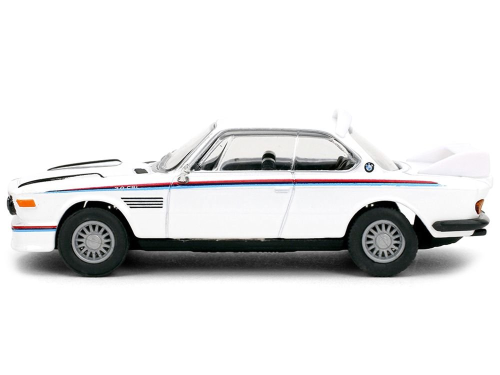 1975 BMW 3.0 CSL White with Red and Blue Stripes "Collection" Series 1/64 Diecast Model Car by Majorette view 2